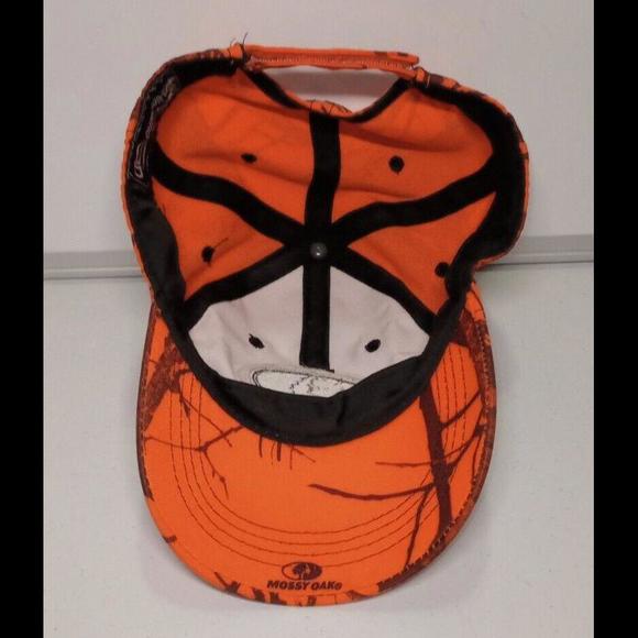 Mossy Oak Outdoor Caps Orange Camo Strapback Baseball Style Hat Cap - Picture 5 of 6
